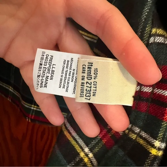 L.L. Bean women’s scotch plaid flannel shirt - Picture 5 of 7